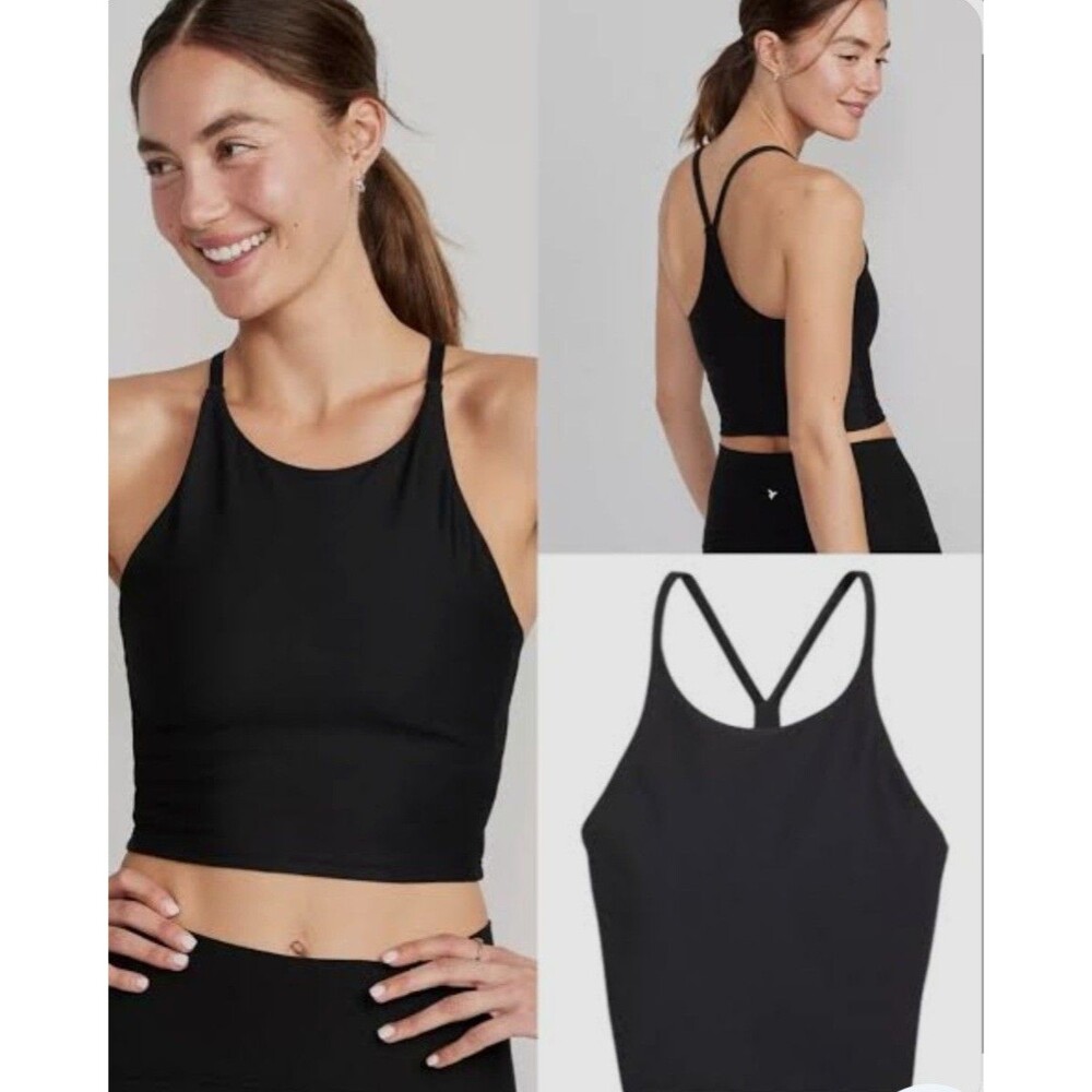 Old Navy Active Powersoft Sz 3X Black Padded Bra Athletic Workout Running Top